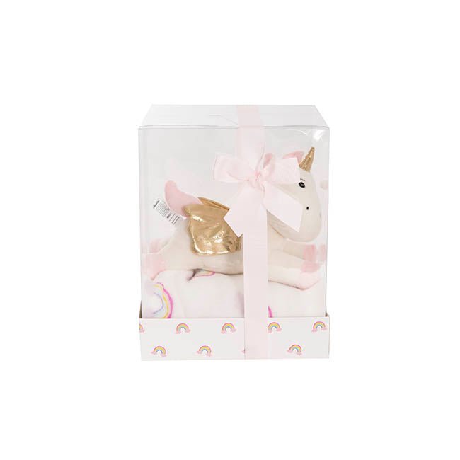 Baby Girl Unicorn Gift Set with Mini Fresh Flower Box - Casey Florist Co