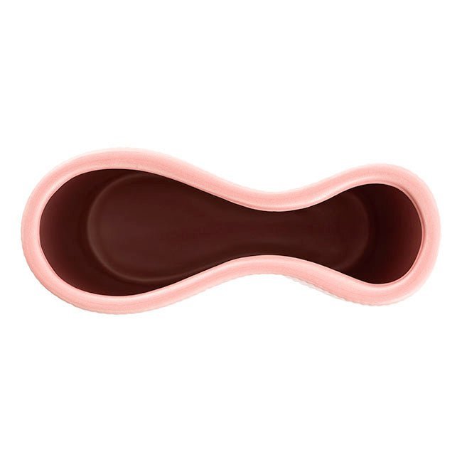 Ribbed Ceramic Infinity Vase - Blush - Casey Florist Co