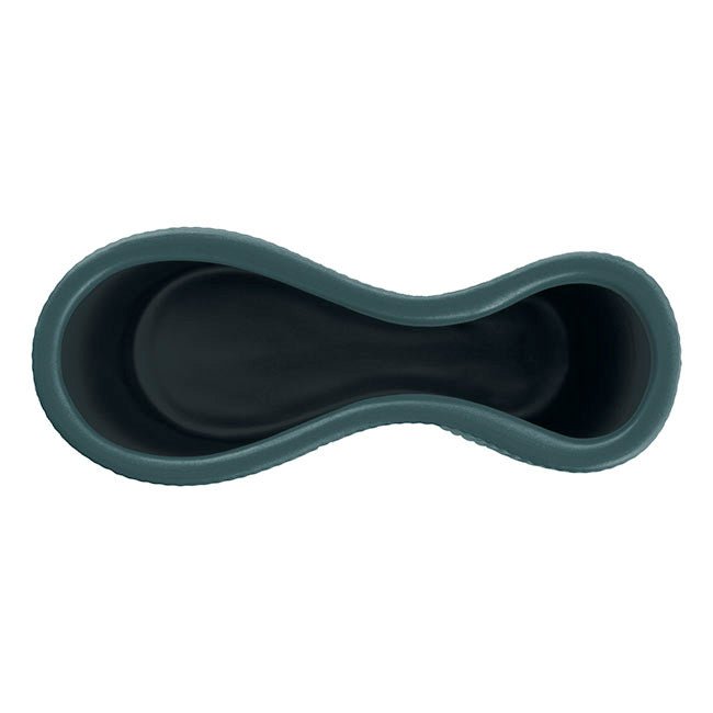 Ribbed Ceramic Infinity Vase - Teal - Casey Florist Co