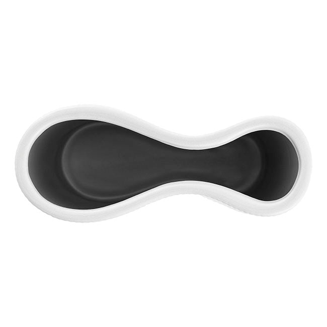 Ribbed Ceramic Infinity Vase - White - Casey Florist Co