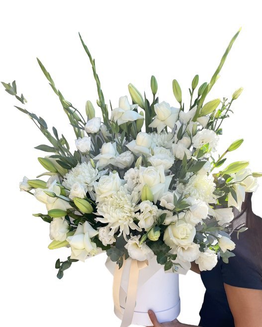Sympathy - Premium Round Hatbox (3 Sizes) - Casey Florist Co