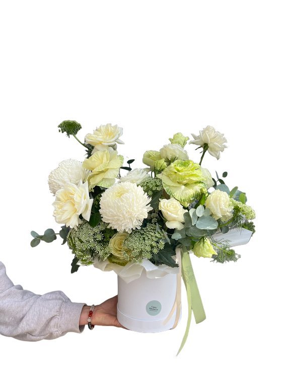 Sympathy - Premium Round Hatbox (3 Sizes) - Casey Florist Co