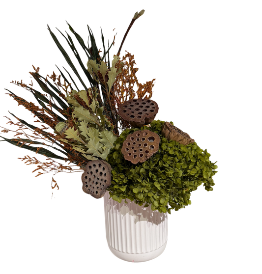 Olive - Dried Flower Vase Arrangement