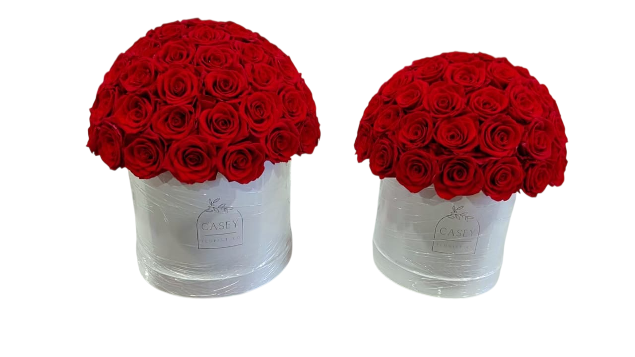 Round Everlasting Rose Box