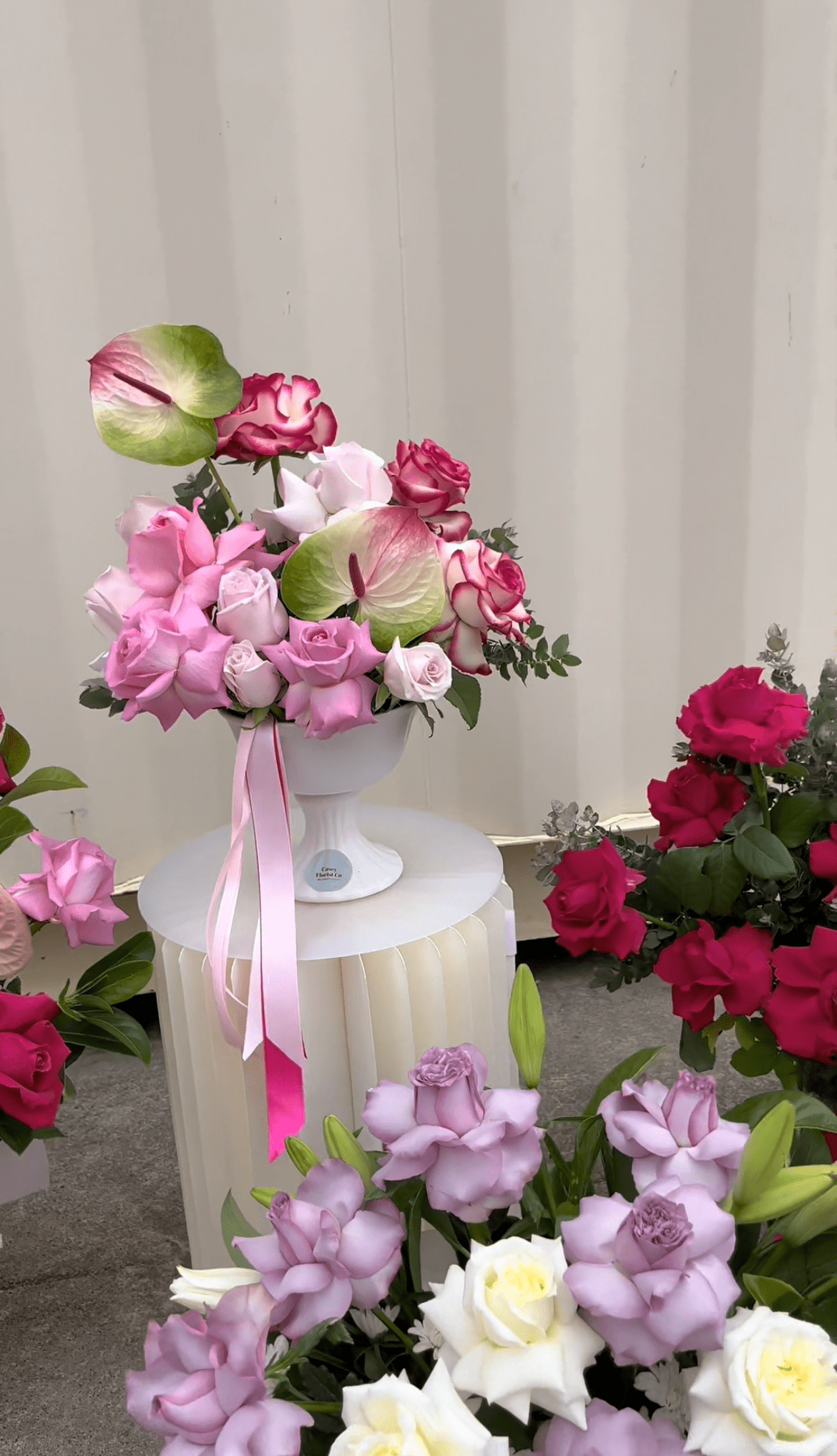 'Charlotte' Bespoke Flower Vase Arrangement - Valentines Limited Edition - Casey Florist Co