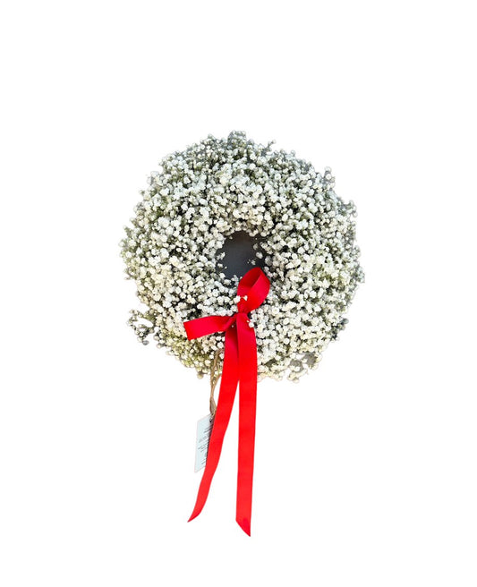 Christmas Wreath - Natives or Baby Breath - Casey Florist Co