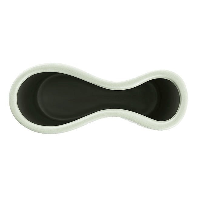 Ribbed Ceramic Infinity Vase - Sage - Casey Florist Co