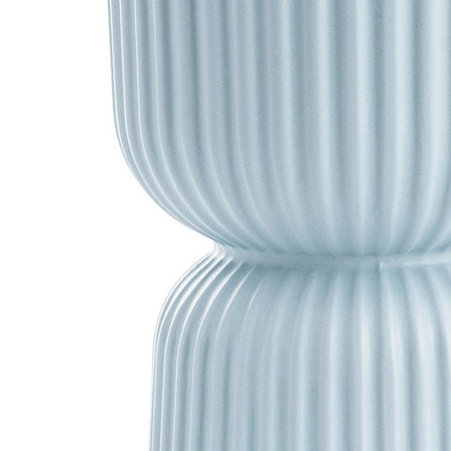 Ribbed Ceramic Round Cyprus Vase - Light Blue - Casey Florist Co
